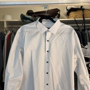David Donahue Fusion Fit Dress Shirt. 17.5 neck.